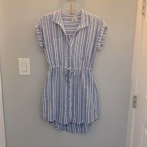 Cute Casual High Low Cotton Dress M